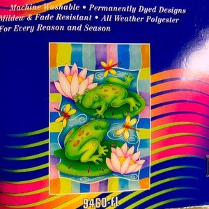 Brand new frog yard flag